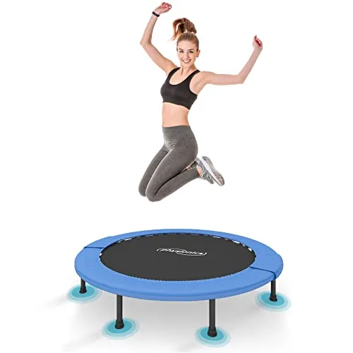 Physionics Fitnesstrampolin Ø 122 cm - Mini-Trampolin für effektives Training - Fitnesstrampoline - Robust und sicher, ideal für Ausdauer und Koordinationstraining. Erhältlich in verschiedenen Durchmessern, perfekt für den heimischen Gebrauch.