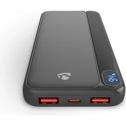 Powerbank 10000 mAh, 3 Ausgänge, USB-C/USB-A, Schnellladefunktion - Schwarz