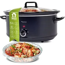 TurboTronic Slowcooker 6,5 Liter mit Anbrat- und Warmhaltefunktion