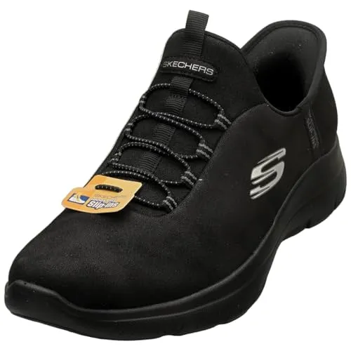Skechers Damen Gipfel Sneaker - Schwarz, 37 EU - Damen-Sneaker mit Hands Free Slip-ins für einfache Passform und Heel Pillow für sicheren Halt. Genießen Sie den Komfort der Air-Cooled Memory Foam Einlegesohle.