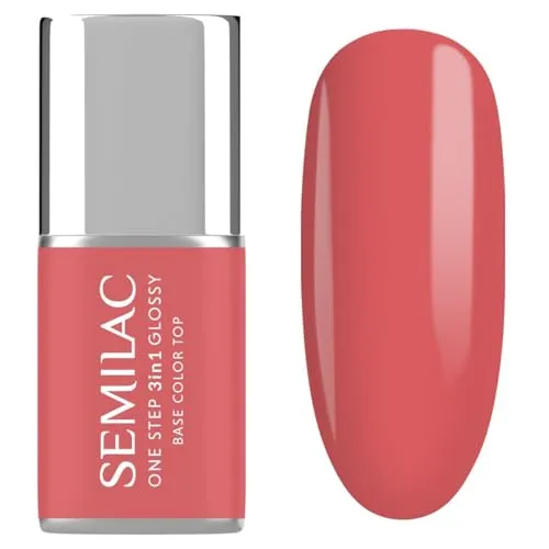 Semilac UV Nagellack 3in1 One Step Glossy S690 Coral Pink 7 ml