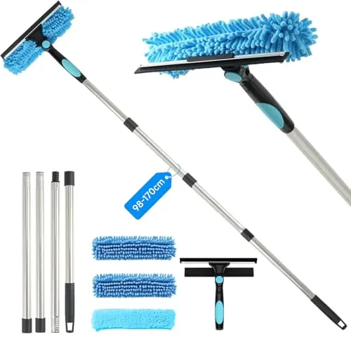 Fensterputzer 3-in-1 mit Teleskopstiel 170 cm