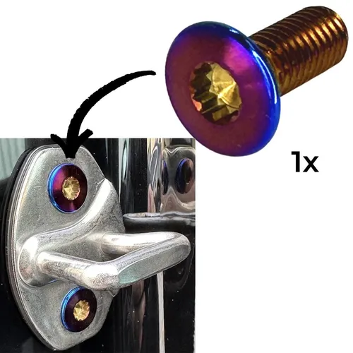 Titan M8 x23 Vielzahn Tuning Senkkopfschraube Türschlossplatte für VAG Blau Chro