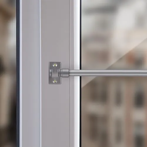 Cafehausstange inkl. Klemmträger (Silber / 50-75cm), Gardinenstange 50 bis 225 cm Länge ausziehbar, für Bistrogardinen, leichte Vorhänge, Gardinen