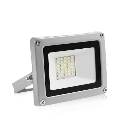 papasbox LED Strahler 12V, 30W LED Fluter Superhell 2400LM Strahler Außen Flutlicht 6000K Kaltweiß, IP65 Wasserdicht Scheinwerfer für Garten, Hof, Terrasse, Quadrat, Fabrik