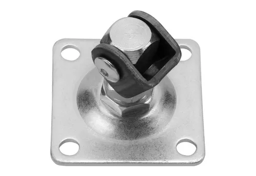 SO-TECH® Torbeschlag Torangel kurz, mit Anschraubplatte, aus verzinktem Stahl (1 St), 1 Stück, M18 mit Anschraubplatte 90 x 90 mm, verstellbar