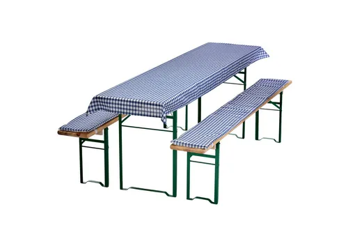 NYVI Bierbankauflagen Set NYVIGala 240x70 cm Blau Kariert von NYVI
