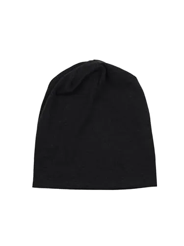 SCHIETWETTER Unisex Erw. Leichte Kinder- Beanie Mütze Unifarben, Übergangsmütze, dünne Kopfbedeckung, Logo-Print