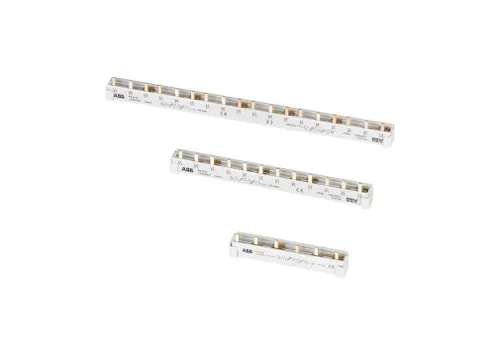 ABB PS3/60 Phasenschiene 3Ph., 60 Pins, 10qmm - Steckdosen- & Schalterteile, kompatibel mit S200, F200, DDA200 Serie für zuverlässige Elektroinstallation.