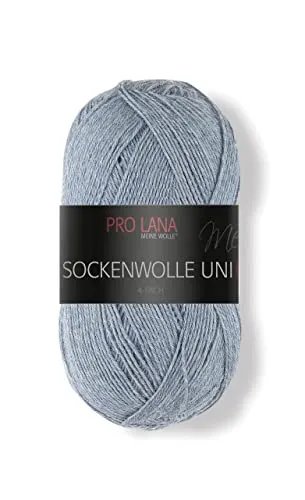 Pro Lana Sockenwolle Uni 4-fach 406 - graublau