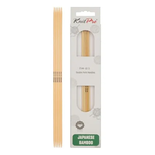 KnitPro K22103 Strumpfstricknadeln, Bamboo, Natur, 15 x 0.25 x 0.25 cm, 5