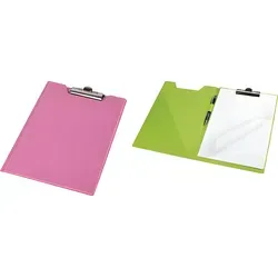 Klemmbrettmappe A4 PVC-Folie leinengeprägt farbig pastellrosa