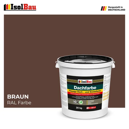 Dachfarbe Sockelfarbe Braun 20 kg Fassadenfarbe RAL Farbe Nano Polymermembran