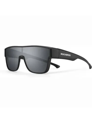 Rockbros SP304 Polarisierte Radbrille Grau mit UV 400 Filter - Leichte und flexible Radsportbrille in Grau, ideal für Outdoor-Aktivitäten. Polarisierte Gläser schützen vor Blendung und UV-Strahlen, während das Etui eine sichere Aufbewahrung bietet.