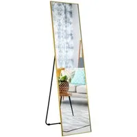 COSTWAY 160 x 40 cm Ganzkörperspiegel in gold von Costway