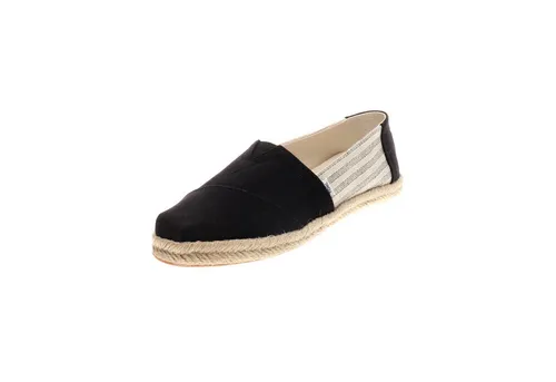 TOMS ALPARGATA ROPE Espadrille Canvas Damen Schwarz mit Streifen Größe 38,5 EU - Stylische Espadrille aus hochwertigem Canvas, ideal für den Sommer. Bequem und vielseitig kombinierbar – perfekt für entspannte Tage.