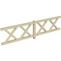 Brüstung Andreaskreuz SKAN HOLZ 400 x 84 cm, natur - Gartenhäuser: Robustes Geländer aus hochwertigem Holz, ideal für Sicherheit und Stil in Ihrem Garten.