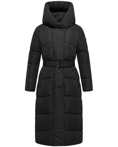 Navahoo Steppmantel Eisblick 14 - Gesteppter Damen Mantel mit Taillengürtel - Funktionsjacke, wasserabweisend und wärmend, ideal für kalte Tage mit praktischem Taillengürtel für eine figurbetonte Silhouette.
