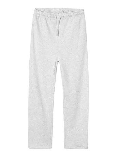 NAME IT Unisex Nlnnizu Bru Straight Sweat Pant Noos - Bequeme Jogginghose für Unisex in Light Grey Melange, ideal für sportliche Aktivitäten und Freizeit. Perfekt für aktive Jungen!