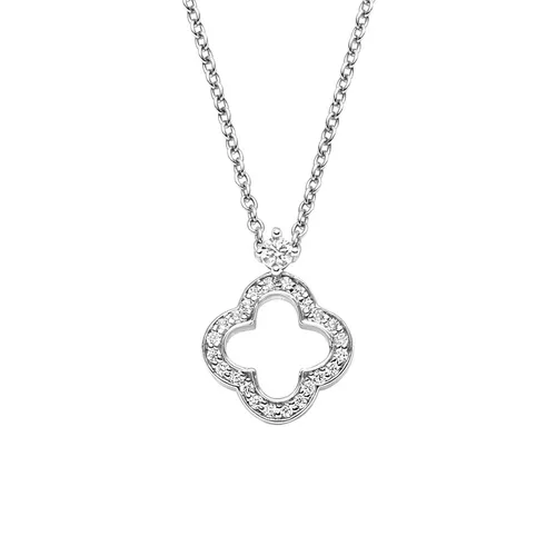 Viventy Halskette mit Anhänger im 4-Eckigen Design aus Zirkonia - Elegante Halskette mit 4-eckigem Anhänger aus Zirkonia, gefertigt aus hochwertigem Sterlingsilber. Perfekt für besondere Anlässe oder den täglichen Gebrauch. Länge: 45 cm.