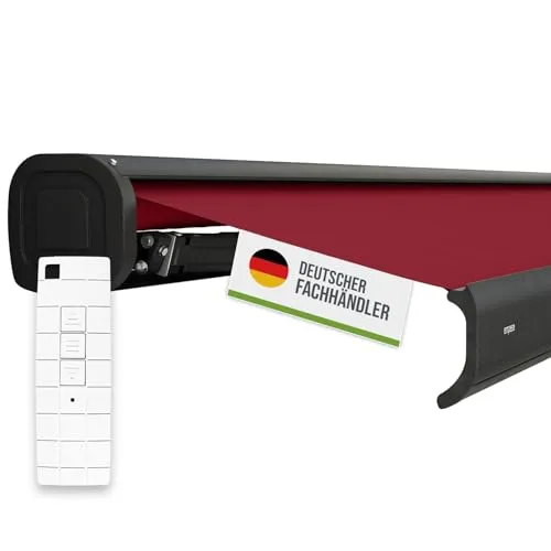 empasa Elektrische Kassettenmarkise 'Classic' in rot von empasa