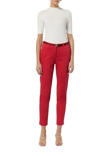 comma 7/8-Hose Chino mit Gürtel in Rosa von comma,