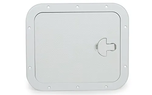 wellenshop Inspektionsluke 306 x 356 mm weiß Decksluke Bootsluke Luke