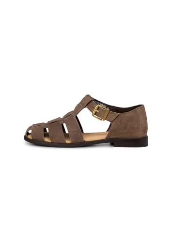 Marc O’Polo Damen Sandale Braun Gr. 41 - Trendige Sandale mit verstellbarem Riemchen und gepolsterter Decksohle für hohen Tragekomfort. Flexible, rutschhemmende Laufsohle macht sie ideal für warme Sommertage.