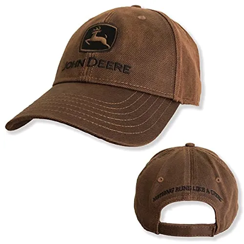 Produktbild JOHN DEERE Cap im Öltuch Look Braun Retro