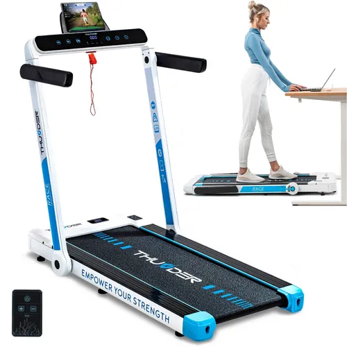 Elektrisches Laufband RACE-WHITE 14km/h von THUNDER®