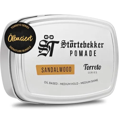 Störtebekker® Premium Pomade Ölbasiert Sandelholz in weiß von Störtebekker Shaving Accessories