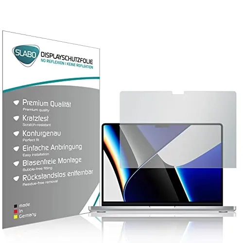 Slabo 2 x Displayschutzfolie kompatibel mit MacBook Pro 14