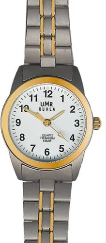 UMR Ruhla Quarzuhr 7170-9 – Elegante Damen-Titanuhr in Bicolor - Armbanduhren mit hochwertigem Quarzwerk, 5 ATM wasserdicht und leichtes Titanarmband für hohen Tragekomfort.
