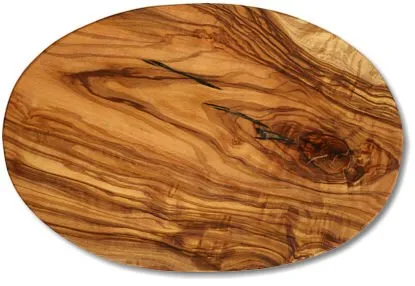 SELExions olive wood cutting board oval 17 x 25 cm