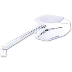 HIGHSIDER VICTORY Spiegel, silber - Motorradzubehör, verstellbarer Stiel für optimale Sicht, universell für links und rechts einsetzbar.