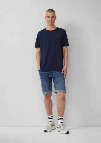 QS Herren 2165154 Jeans Bermuda, dunkelblau, 25 - Herren-Shorts aus hochwertigem Denim, lässiger Schnitt für optimalen Tragekomfort im Sommer.