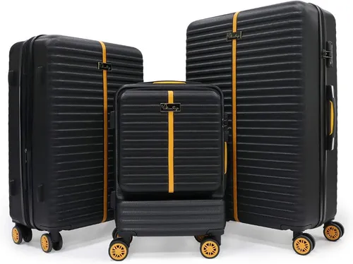 3-teiliges Gepäckset Reisekoffer Set mit Schwenkrollen - Hartschalen-Koffer mit TSA-Codesperre, ideal für sicheres Reisen. Hohe Kapazität und 4 Rollen für müheloses Manövrieren. Perfekt für jeden Reisenden!