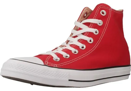 CONVERSE Chuck Taylor All Star Hi Sneaker, Gr. 44,5, rot (tomato) - Sneaker aus hochwertigem Canvas, sportlich und knöchelhoch, perfekt für Freizeit und Skaten. Bestseller mit verstellbarer Schnürung für optimalen Sitz.