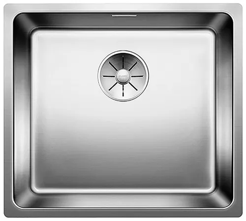 BLANCO ANDANO 450-U | Edelstahl Spüle für Unterbau - Hochwertige Edelstahl-Spüle mit großem Beckenvolumen und elegantem InFino-Ablaufsystem. Ideal für 50 cm breite Unterschränke, widerstandsfähig gegenüber Kratzern und pflegeleicht.