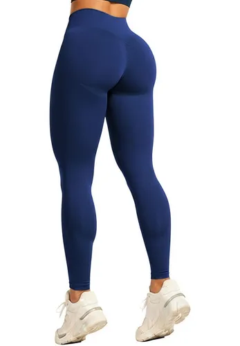 Smilodox Leggings Amaze Pro mit Scrunch-Effekt, High Waist V-Shape Sport & Yogahose Seamless Push Up Booty Fitnesshose Blickdicht Yoga Gym Figurformend
