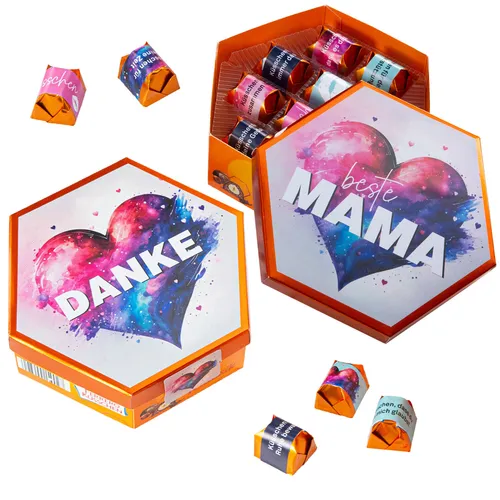 Aufkleber-Set passend für Küsschen Pralinen - Danke Beste Mama-Design I dv_1190