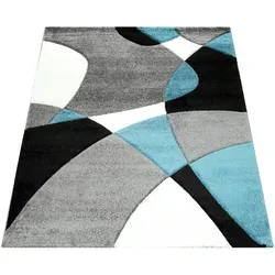 Designer Teppich Modern Geometrische Muster 80x300 cm in türkis von Paco Home