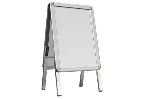 Plakatständer A1 | Doppelseitig | 32mm | Silber - Werbeartikel: Der Plakatständer A1 aus hochwertigem Aluminium ist ideal für Innen- und Außenbereiche. Doppelseitige Nutzung sorgt für maximale Sichtbarkeit und zieht die Aufmerksamkeit Ihrer Kunden an.