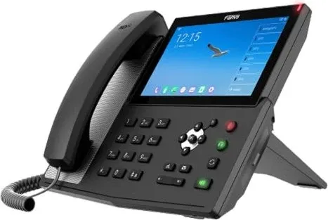 Fanvil Telefon X7A - Schnurgebundenes VoIP Telefon mit Touchscreen - Festnetztelefon mit 7 Zoll HD-Touchscreen, WLAN, Bluetooth und Unterstützung für bis zu 20 SIP-Konten. Ideal für moderne Büros mit umfangreichen Kommunikationsmöglichkeiten.