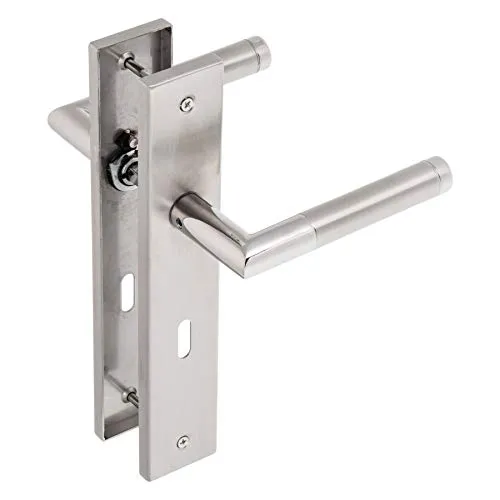 Langschild Core BB | V2A Edelstahl matt, festdrehbar - Türklinken aus hochwertigem V2A Edelstahl matt, ideal für Renovierungen. Mit starker Rückholfeder und festdrehbarer Lagerung für optimale Funktionalität.