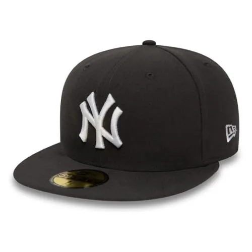 New Era Erwachsene MLB Yankees 59 Fifty Fitted Cap, Graphit/Weiß, 7 3/8 - Stylische Baseball Cap mit dem ikonischen NY Yankees Logo. Erhältlich in verschiedenen Größen, ideal für Fans und Modebewusste.