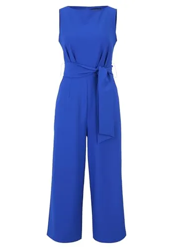 Betty Barclay Damen Jumpsuit mit Eingrifftaschen 42, Adria - Jumpsuit für Damen mit praktischen Eingrifftaschen, figurumspielend und mit Gürtel für einen stilvollen Look in 7/8-Länge. Ideal für moderne Outfits.