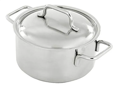 Demeyere Apollo Dutch Oven 24 cm - Hochwertiger Edelstahl Kochtopf mit Silvinox Oberfläche für dauerhaften Glanz. Ideal für alle Herdarten, inklusive Induktion. Energieeffizient und mit 30 Jahren Garantie.