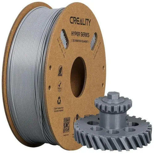 Creality Hyper 3D Filament Grau 1.75mm, 1000g - 3D Filament aus hochwertigem ABS, ideal für präzise Druckergebnisse und langlebige Objekte, perfekt für kreative Projekte.