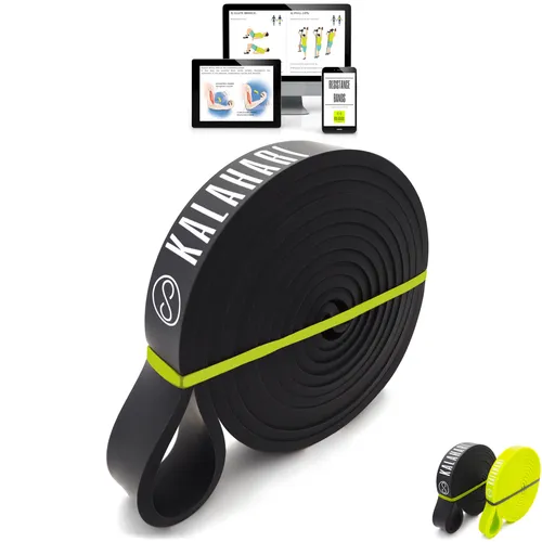 KALAHARI Widerstandsband mit e-Book Übungen – Fitnessbänder für Krafttraining, Klimmzug, Calisthenics - Resistance Bands, Klimmzughilfe Band